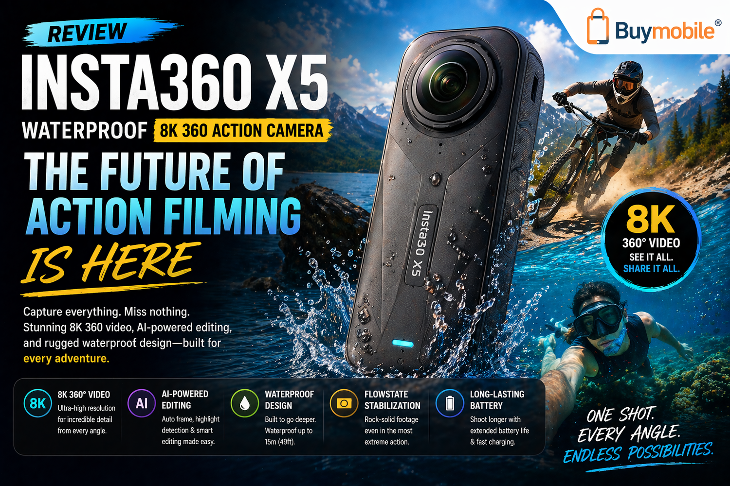 Insta360 X5 Waterproof 8K 360 Action Camera Review: The Future of Action Filming Is Here