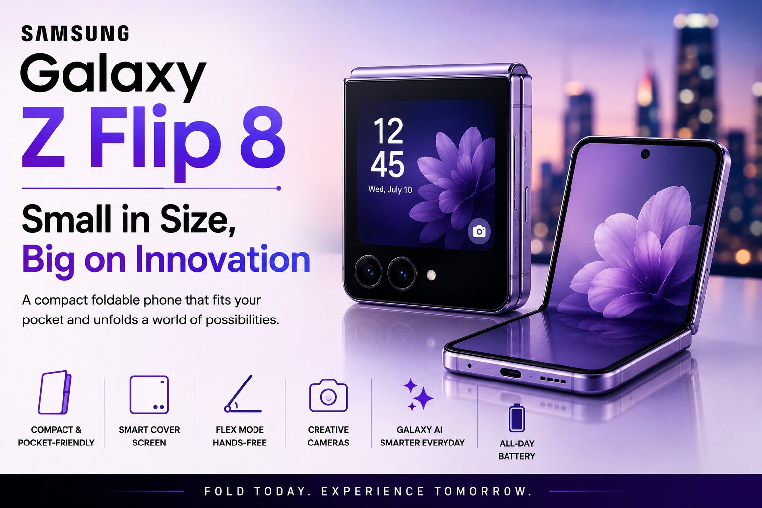 Samsung Galaxy Z Flip 8: Small in Size, Big on Innovation