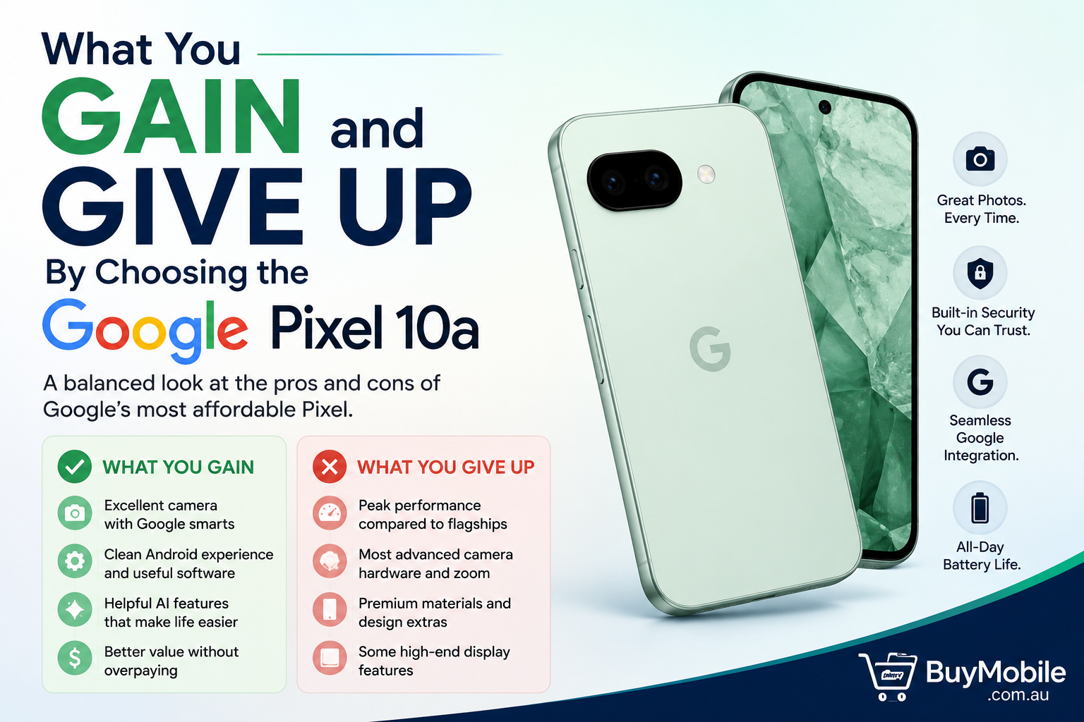 What You Gain and Give Up By Choosing the Google Pixel 10a