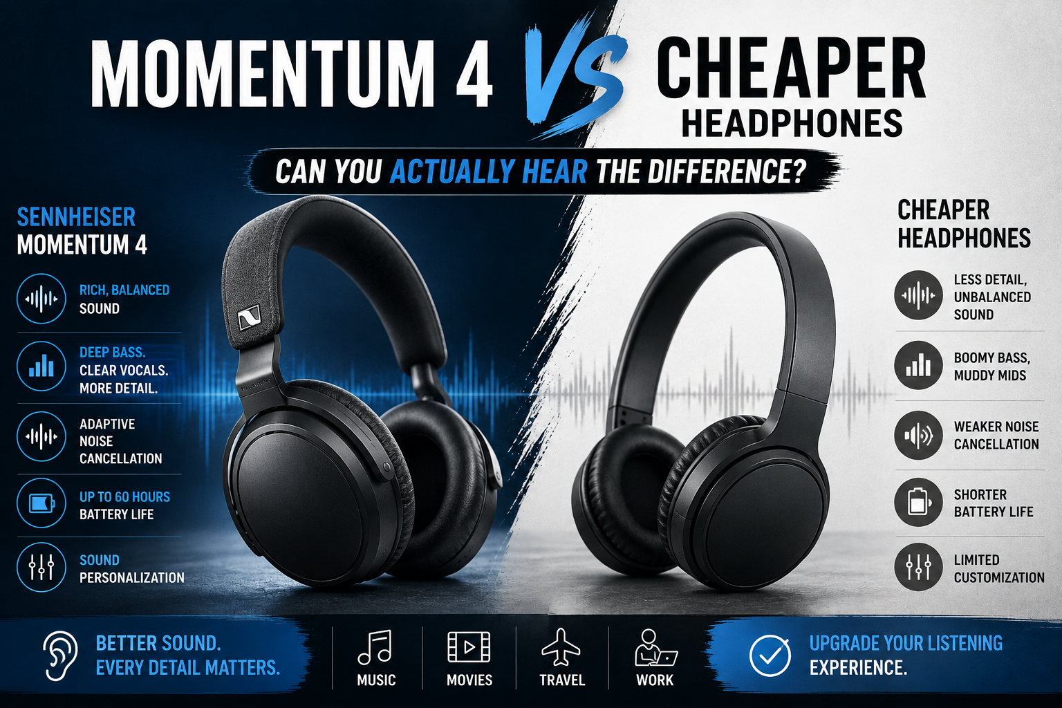 Sennheiser Momentum 4 vs Cheaper Headphones: Can You Actually Hear the Difference?