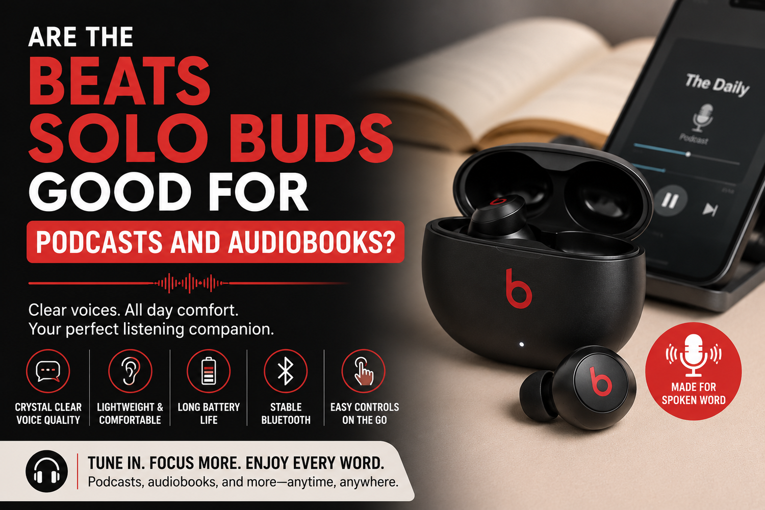 Are the Beats Solo Buds Good for Podcasts and Audiobooks?