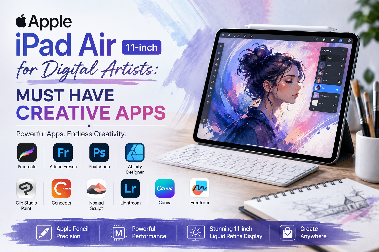 Apple iPad Air 11-inch for Digital Artists: Must Have Creative Apps