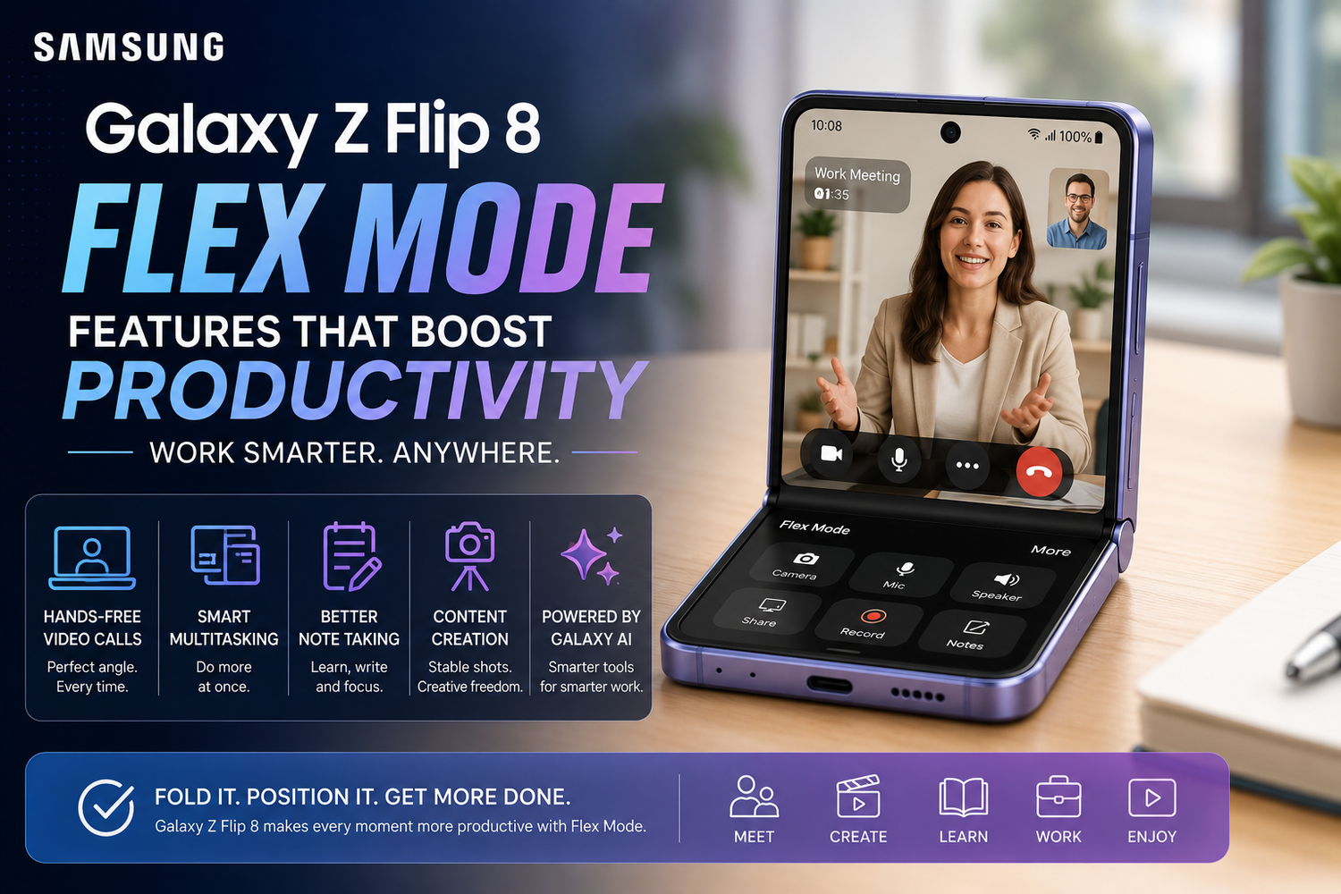 Galaxy Z Flip 8 Flex Mode Features That Boost Productivity