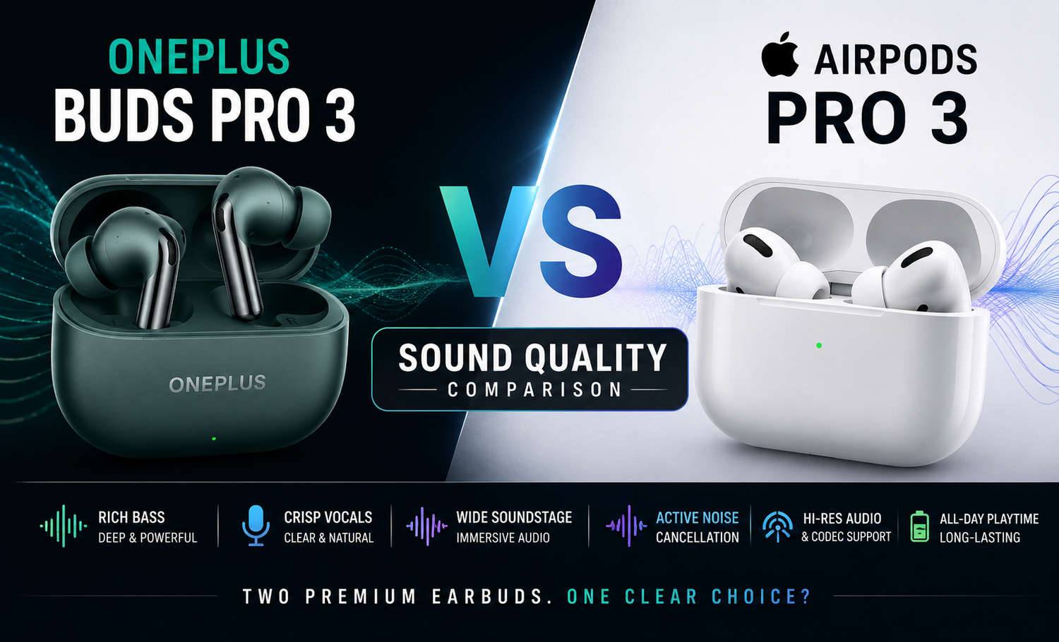 OnePlus Buds Pro 3 vs AirPods Pro 3: Sound Quality Comparison