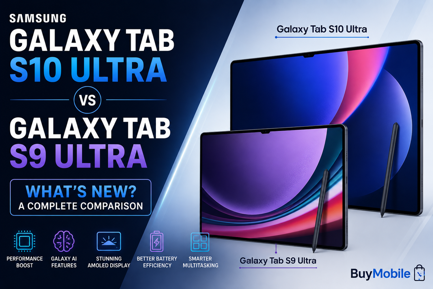 Samsung Galaxy Tab S10 Ultra vs Galaxy Tab S9 Ultra: What's New?
