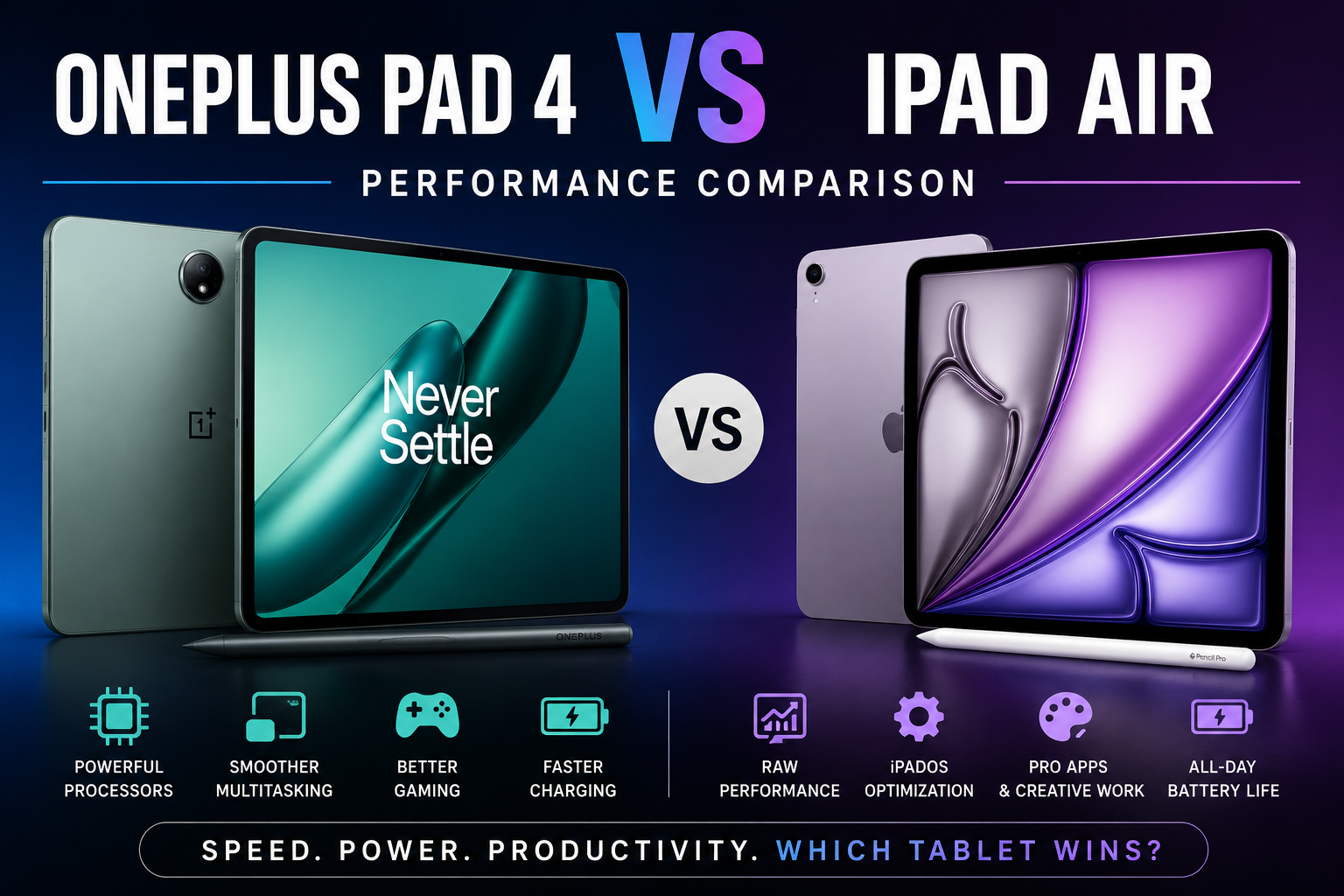 OnePlus Pad 4 vs iPad Air: Performance Comparison