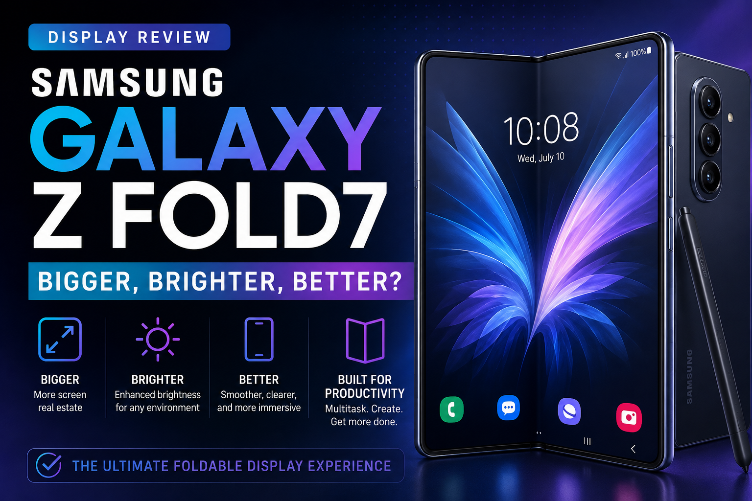 Samsung Galaxy Z Fold7 Display Review: Bigger, Brighter, Better?