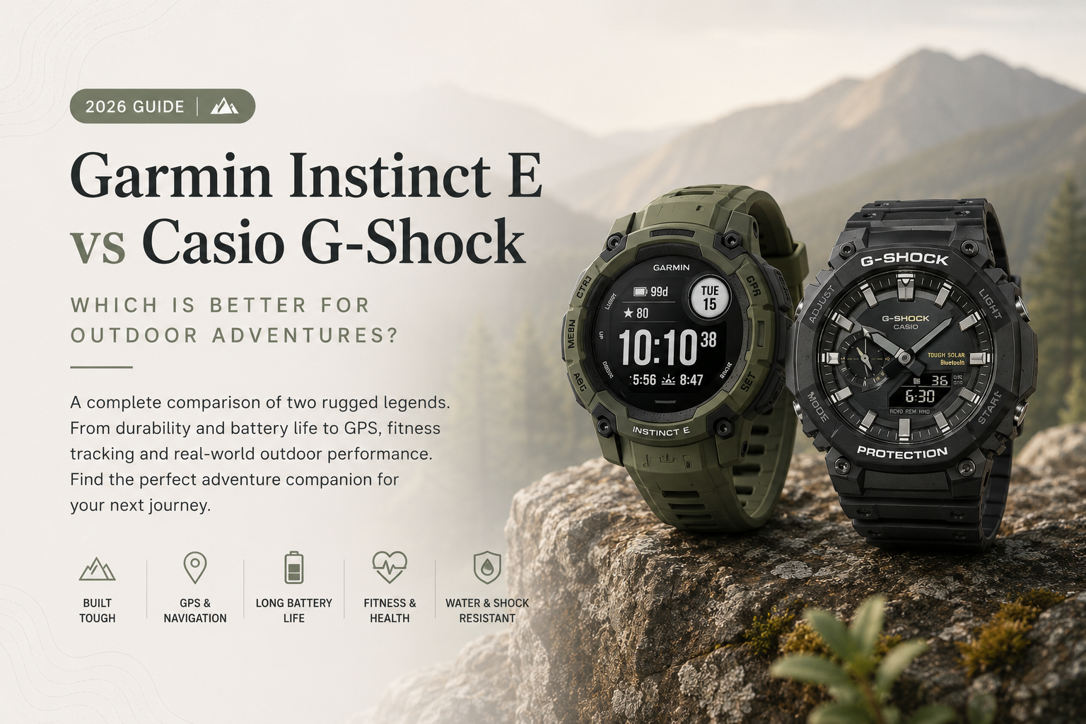 Garmin Instinct E vs Casio G-Shock: Which Is Better for Outdoor Adventures?