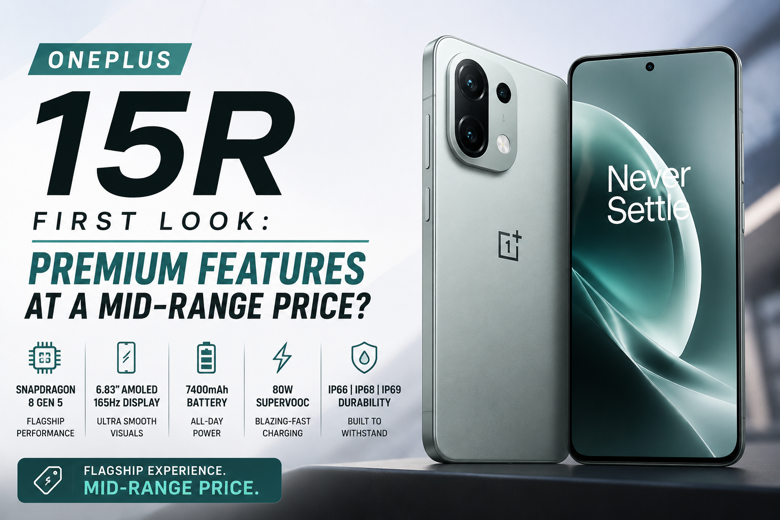 OnePlus 15R First Look: Premium Features at a Mid-Range Price?