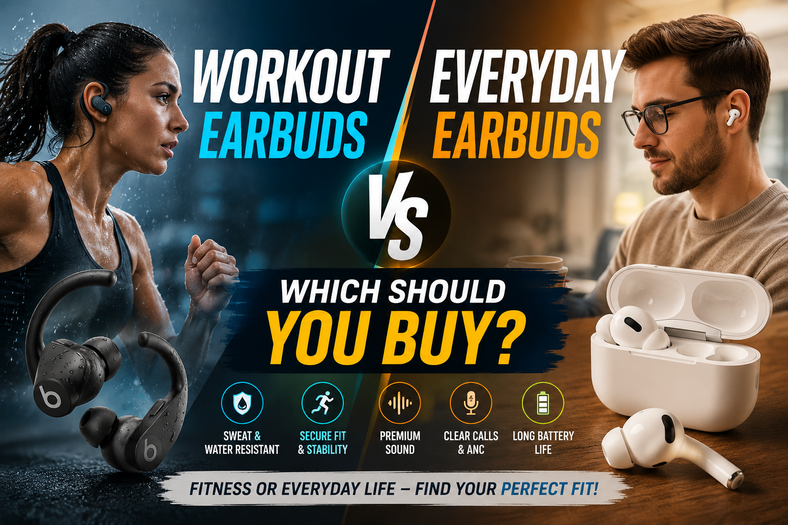 Workout Earbuds vs Everyday Earbuds Which Should You Buy?