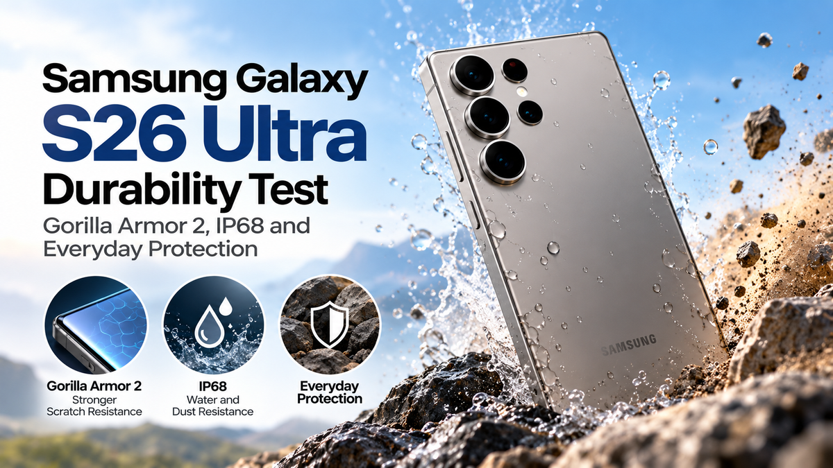 Samsung Galaxy S26 Ultra Durability Test: Gorilla Armor 2, IP68 and Everyday Protection