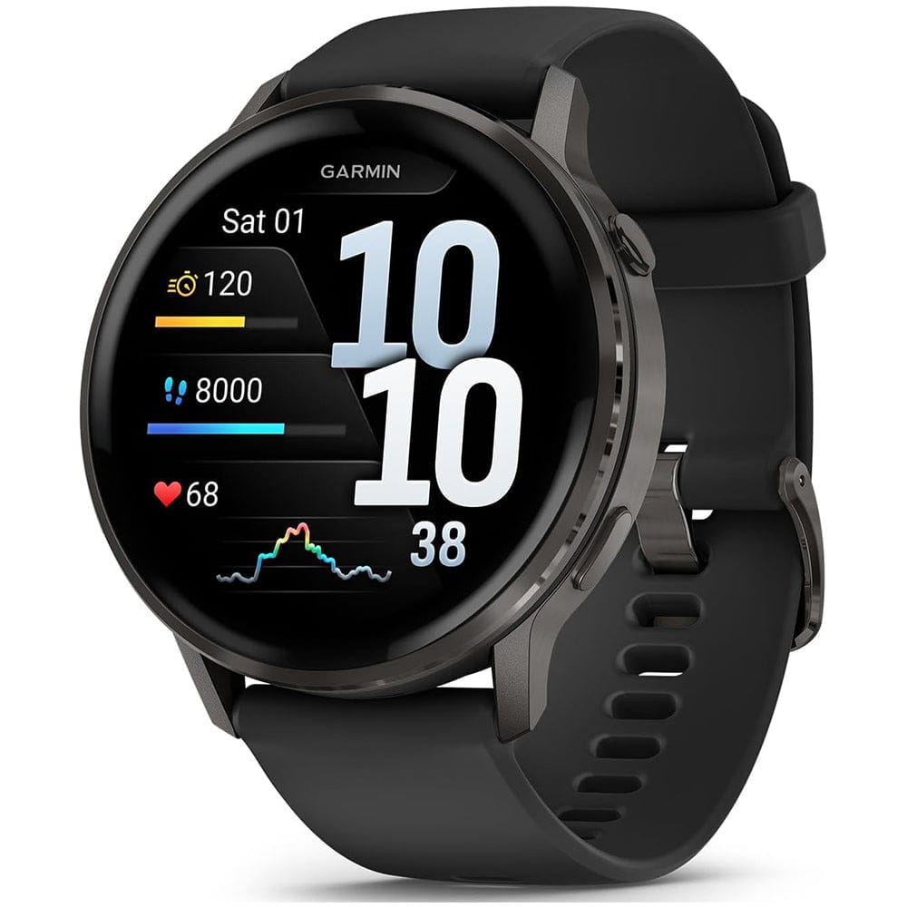 Garmin Smart Watch Black with Black Silicone Band Garmin Venu 4 45mm GPS Smartwatch