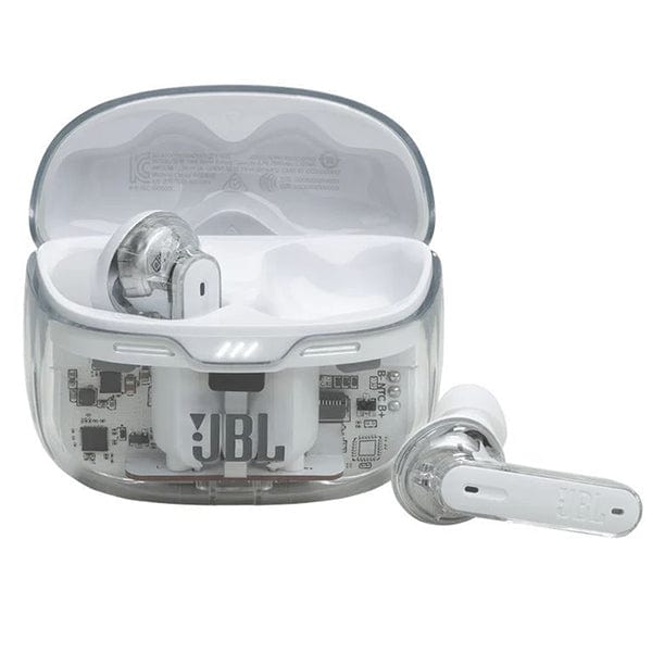 JBL Headphones White JBL Tune Beam Ghost Edition Earbuds