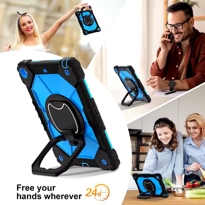 Techieexpert Generic Accessories For iPad 10th Gen 10.9" 2022 Case Kids Heavy Duty Shockproof Cover - Navy Blue - Black