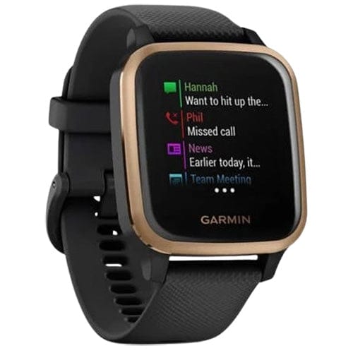 Garmin Smart Watch Rose Gold/Black Refurbished Garmin Venu SQ Smartwatch Music Edition (6 Months limited Seller Warranty)