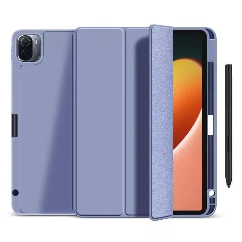 Techieexpert Generic Accessories Shockproof Smart Cover TPU Case For iPad Pro 12.9" 3rd Gen Pen Slot - Lavender Grey