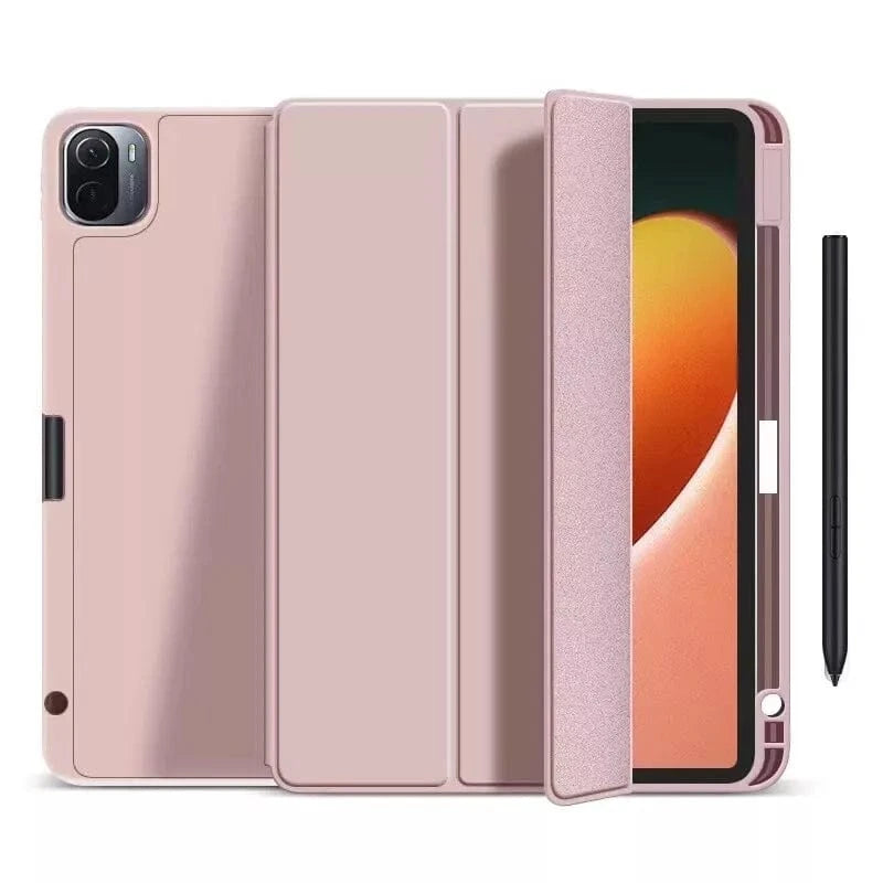 Techieexpert Generic Accessories Shockproof Smart Cover TPU Case For iPad Pro 12.9" 4th Gen Pen Slot - Peach Pink
