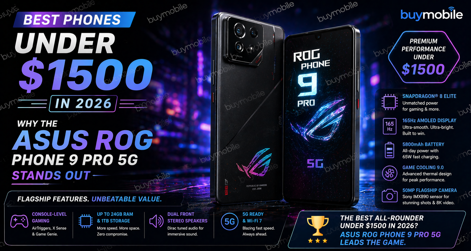 Best Phones Under $1500 in 2026: Why the ASUS ROG Phone 9 Pro 5G Stands Out