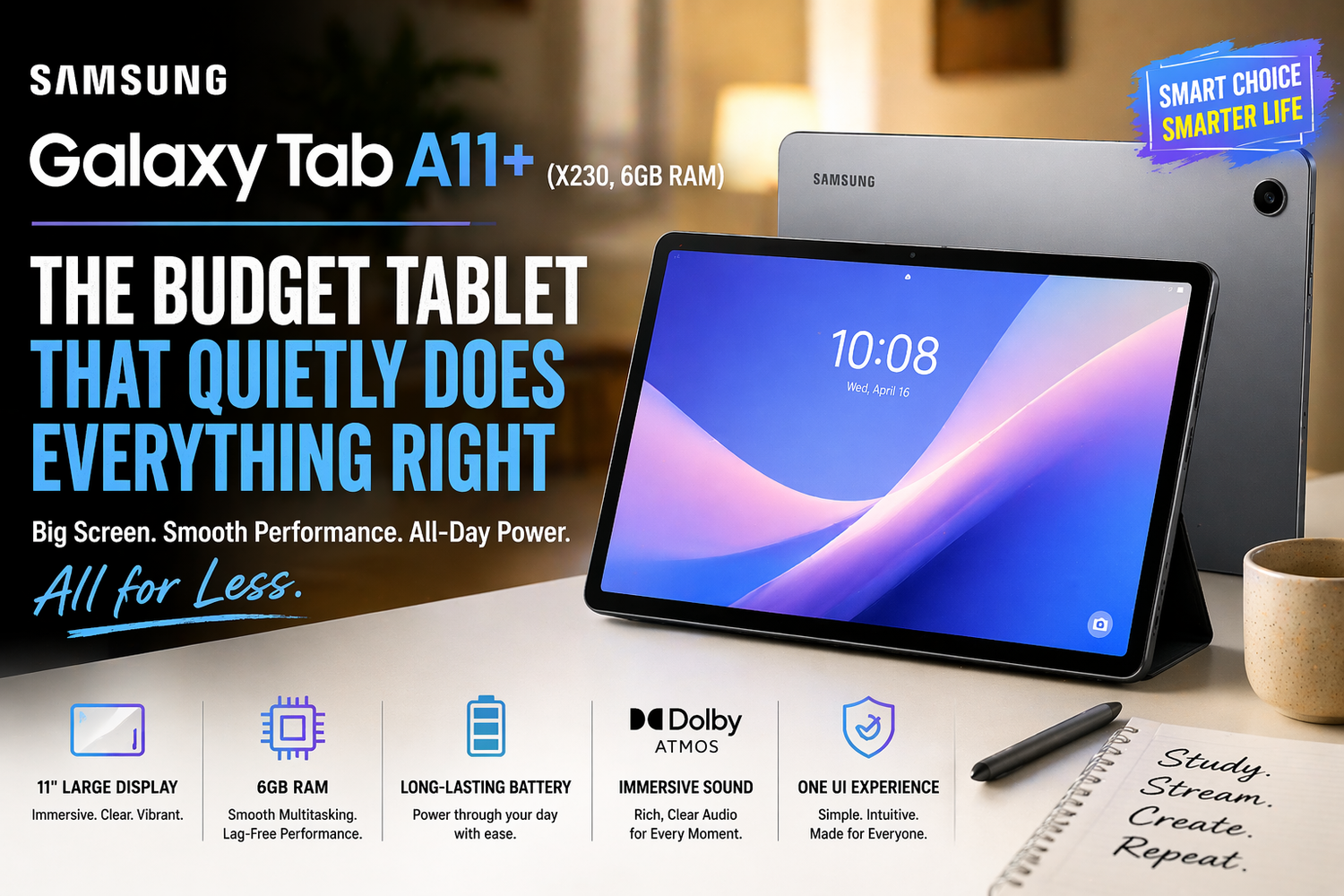 Samsung Galaxy Tab A11+: The Budget Tablet That Quietly Does Everything Right