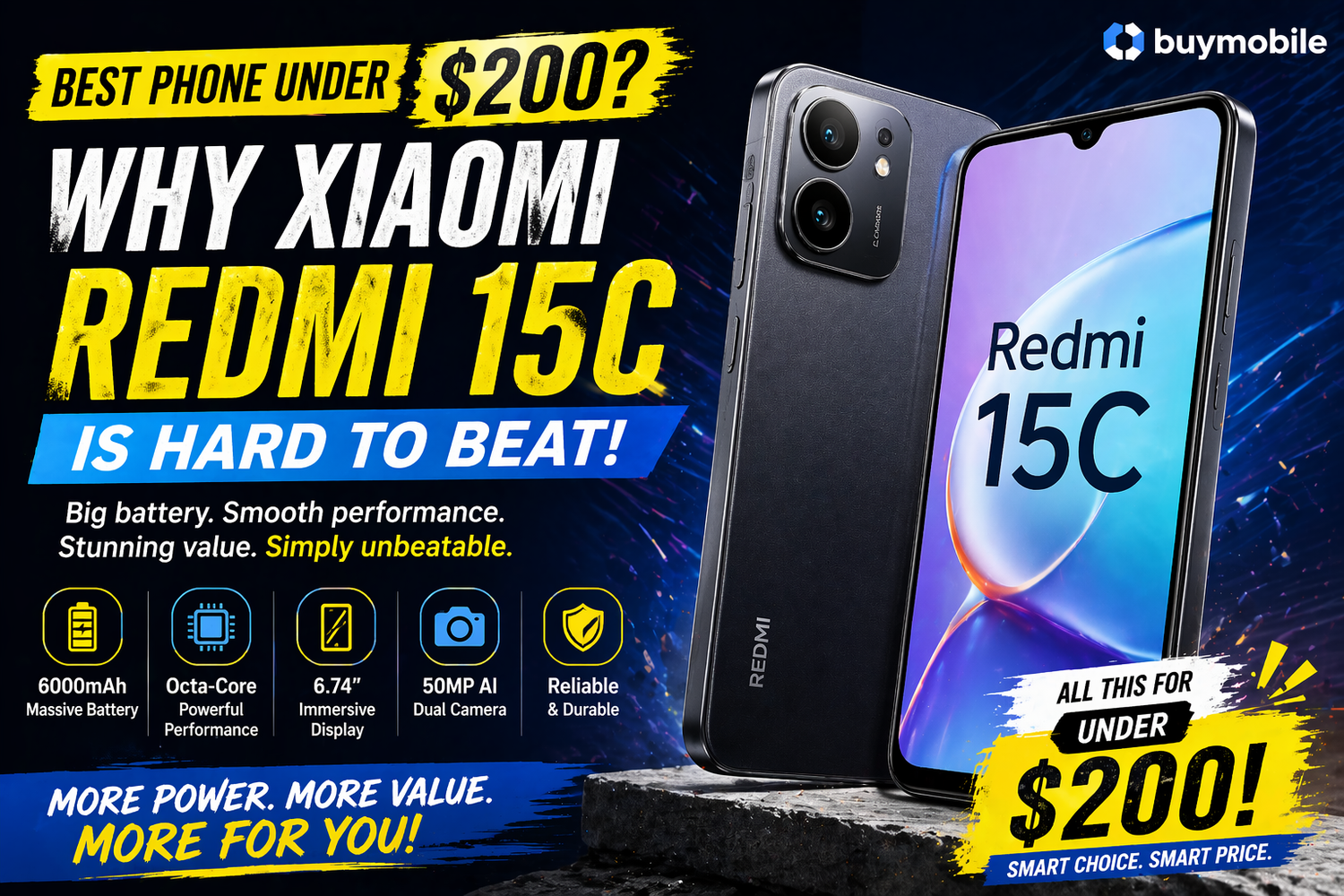 Best Phone Under $200? Why Xiaomi Redmi 15C Is Hard to Beat