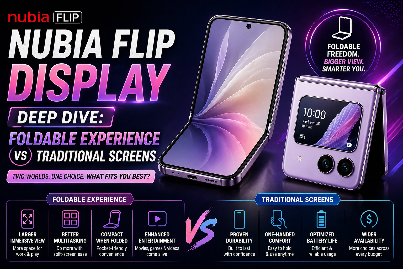 Nubia Flip Display Deep Dive: Foldable Experience vs Traditional Screens