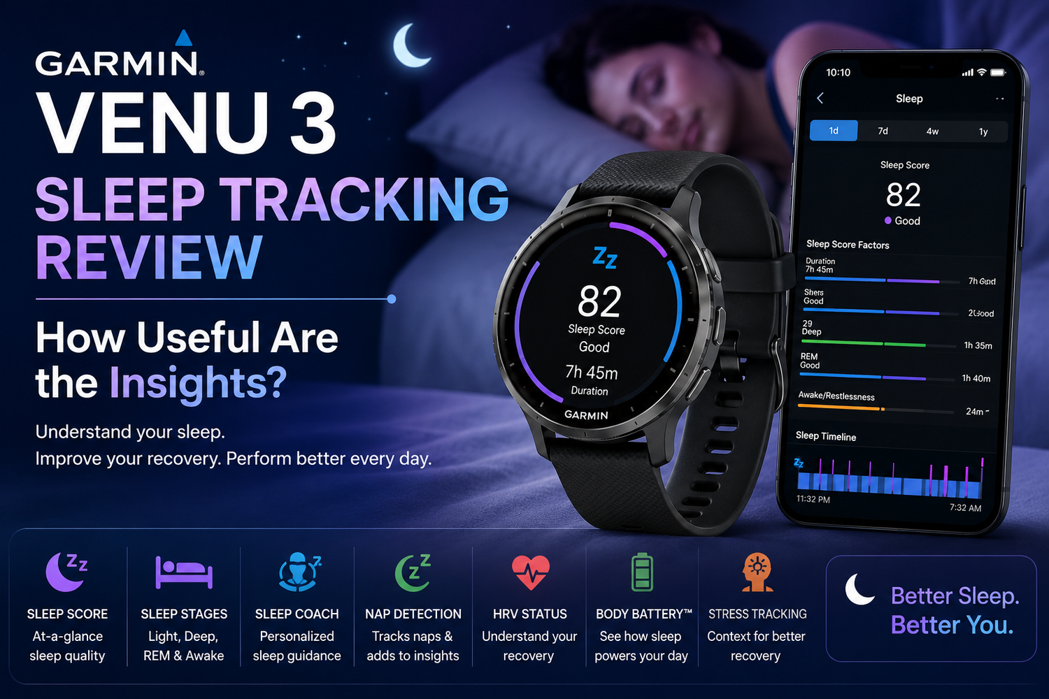 Garmin Venu 3 Sleep Tracking Review: How Useful Are the Insights?