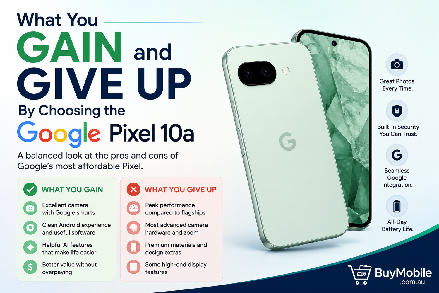 What You Gain and Give Up By Choosing the Google Pixel 10a