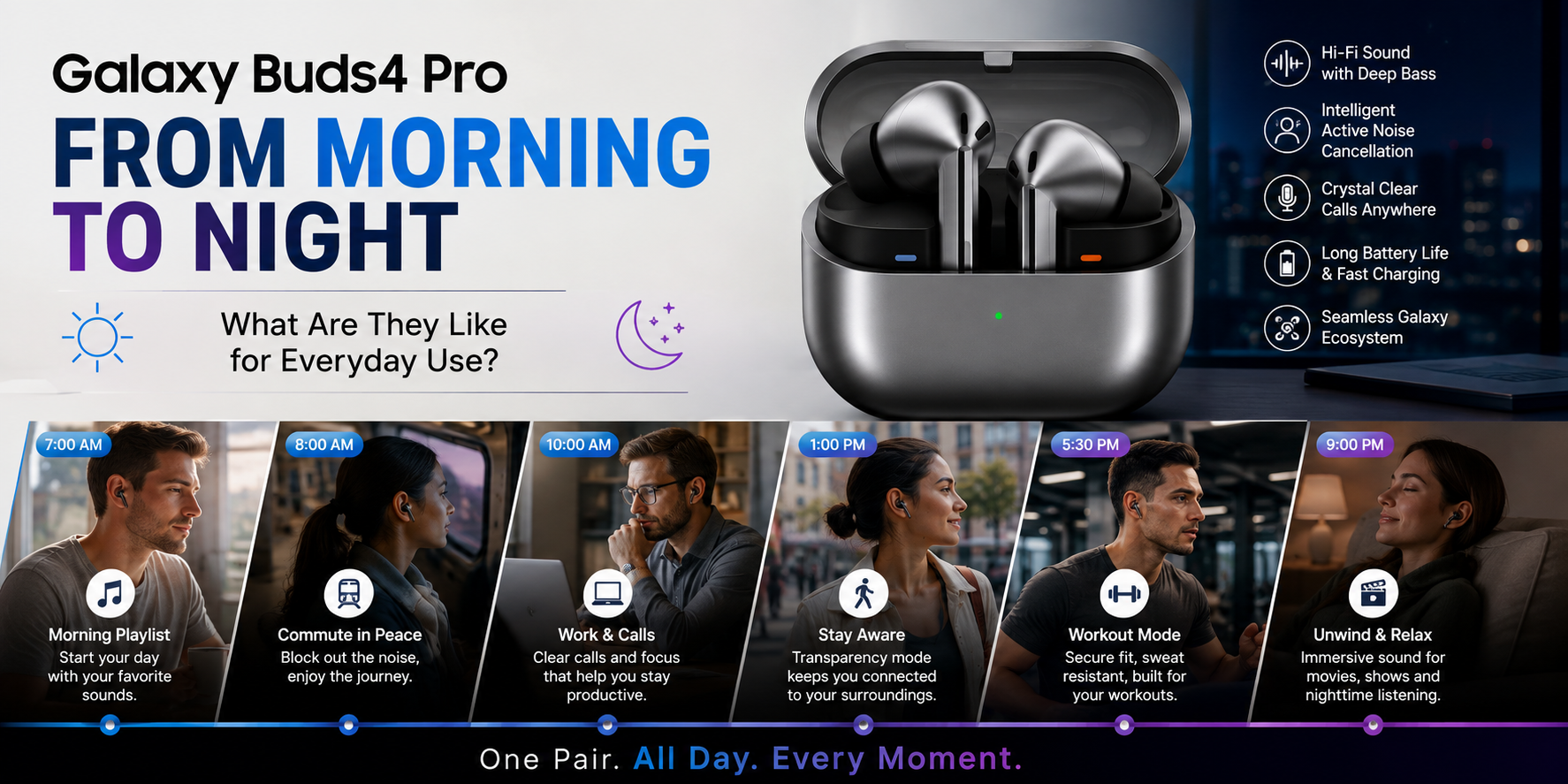 Galaxy Buds4 Pro From Morning to Night: What Are They Like for Everyday Use?