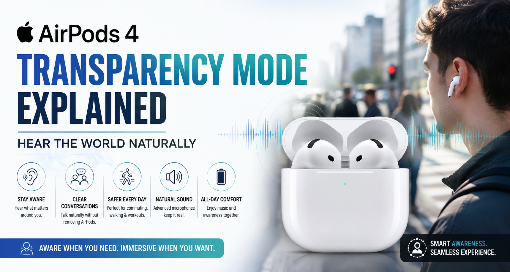 Apple AirPods 4 Transparency Mode Explained: Hear the World Naturally