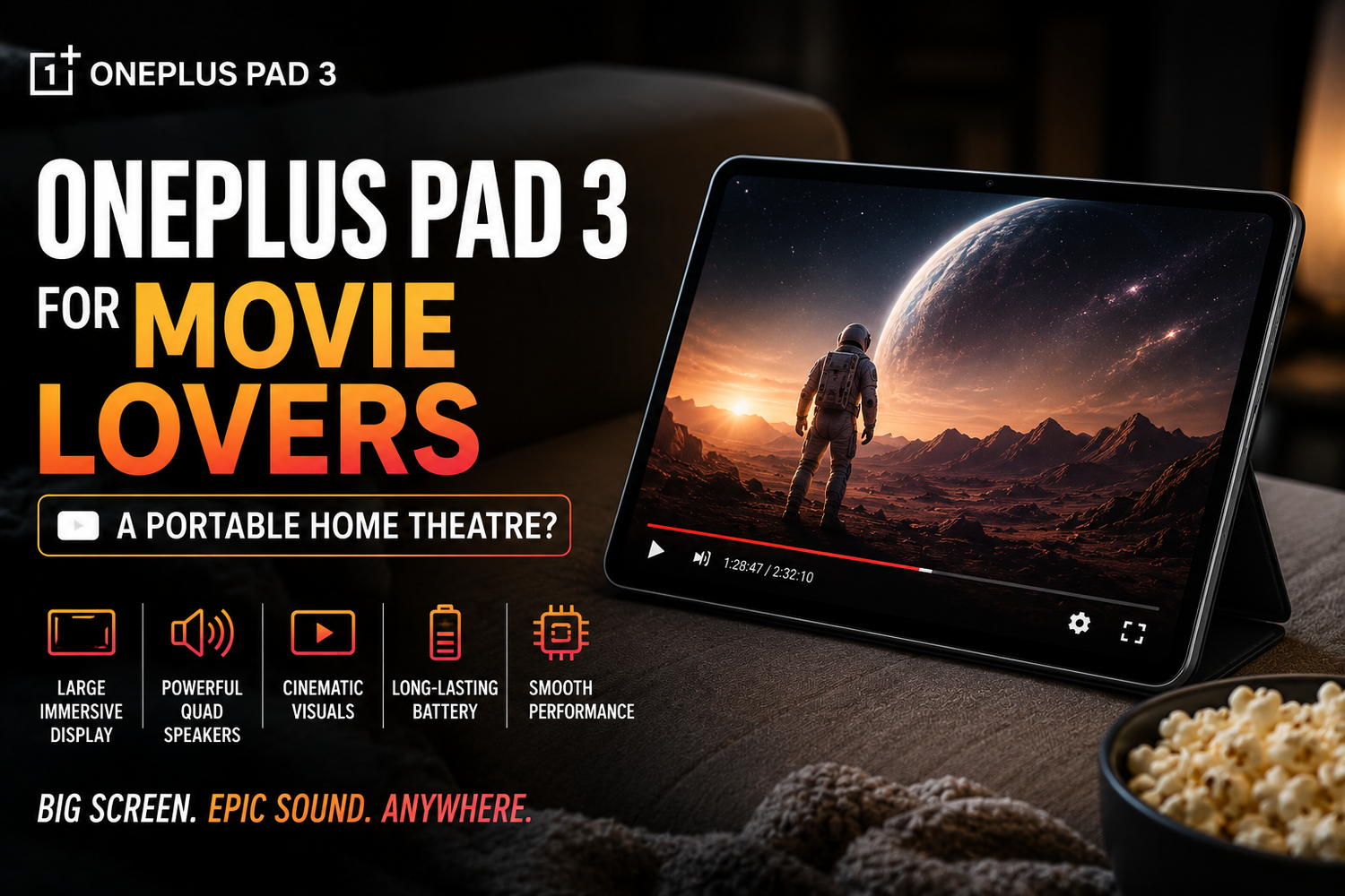 OnePlus Pad 3 for Movie Lovers: A Portable Home Theatre?