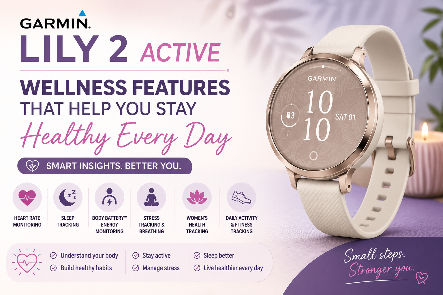 Garmin Lily 2 Active Wellness Features That Help You Stay Healthy Every Day