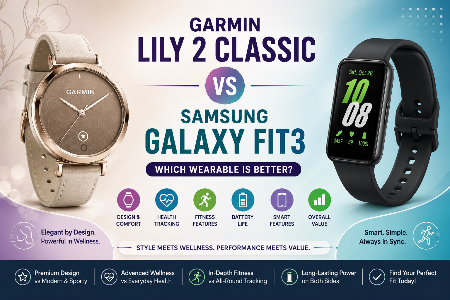 Garmin Lily 2 Classic vs Samsung Galaxy Fit3: Which Wearable Is Better?