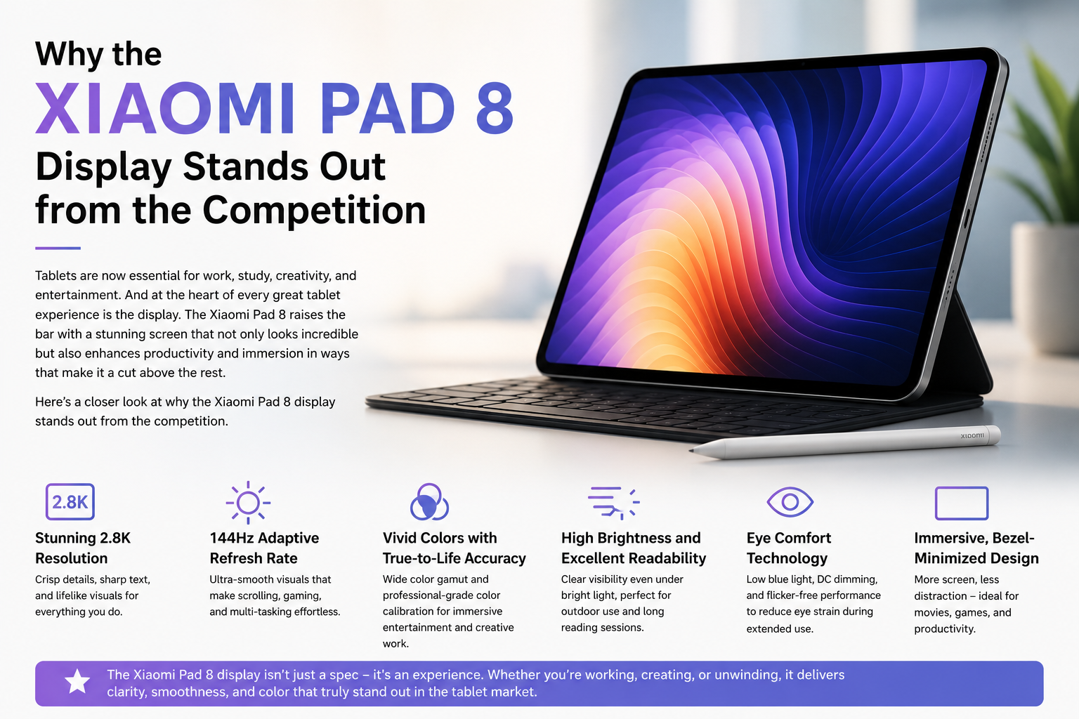 Why the Xiaomi Pad 8 Display Stands Out from the Competition