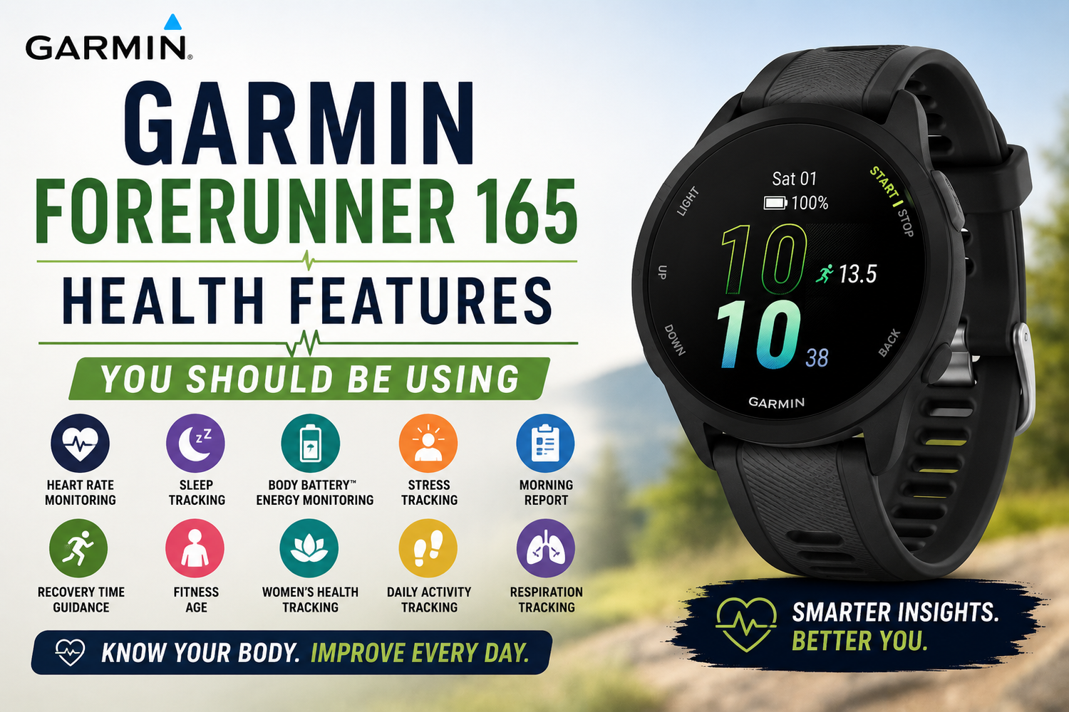Garmin Forerunner 165 Health Features You Should Be Using