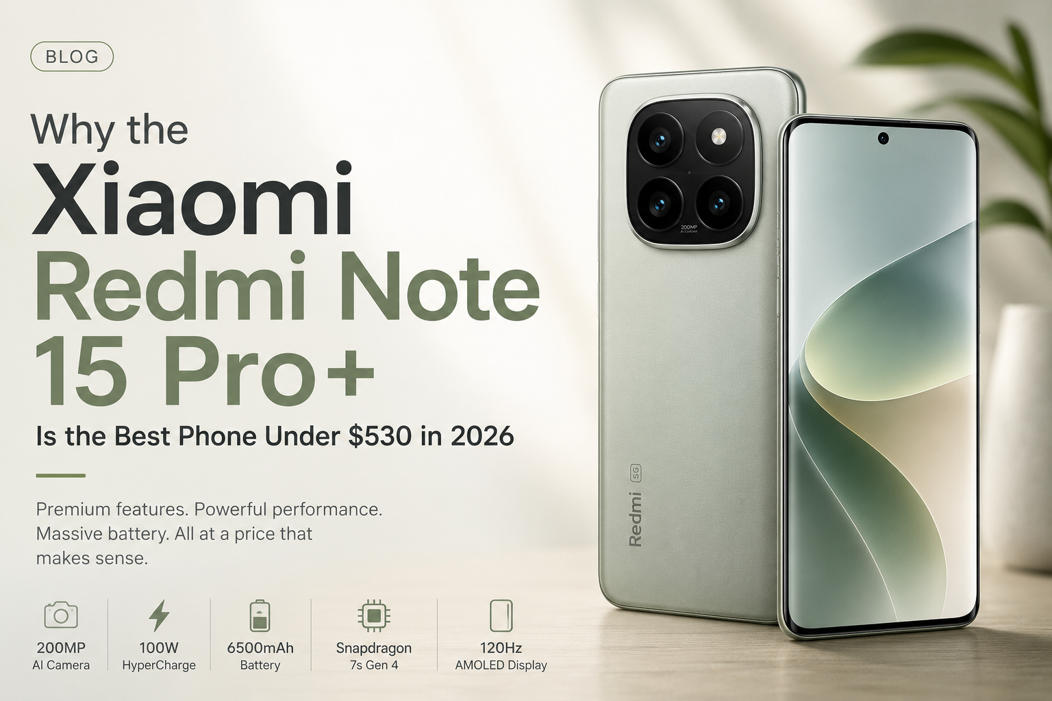 Why the Xiaomi Redmi Note 15 Pro+ Is the Best Phone Under $530 in 2026