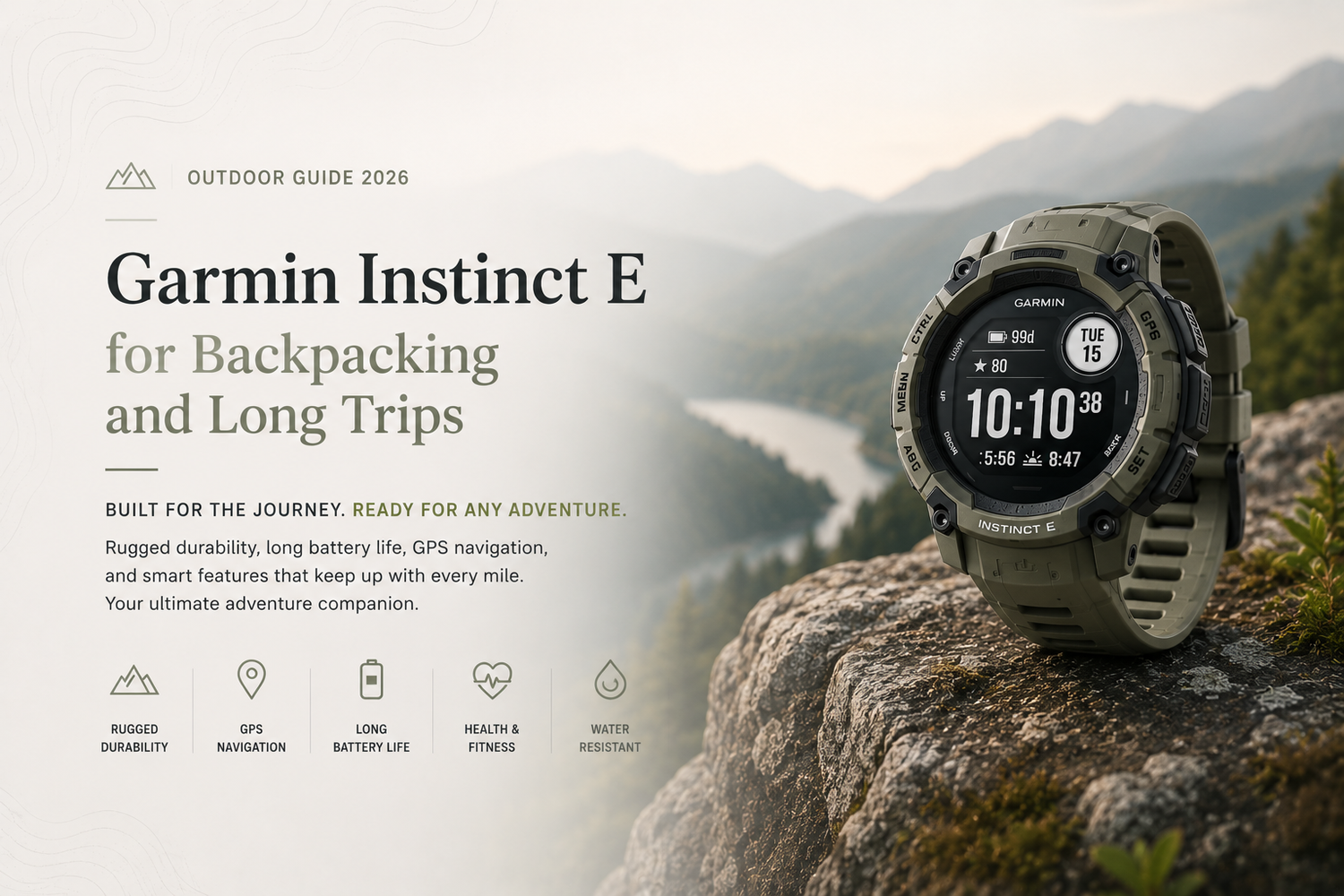 Garmin Instinct E for Backpacking and Long Trips