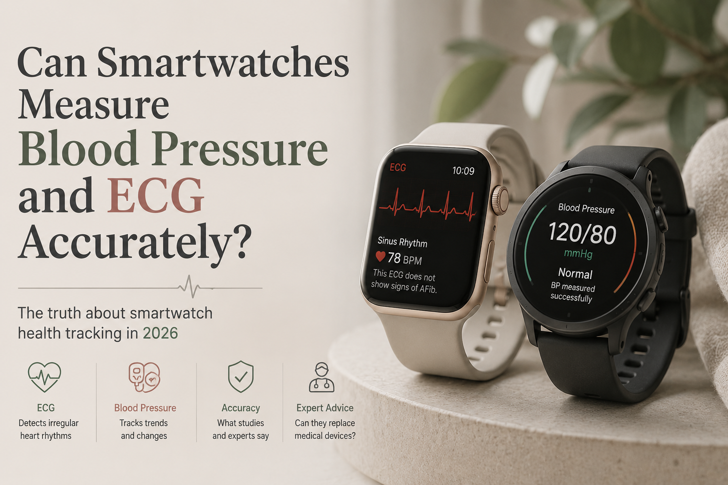 Can Smartwatches Measure Blood Pressure and ECG Accurately?
