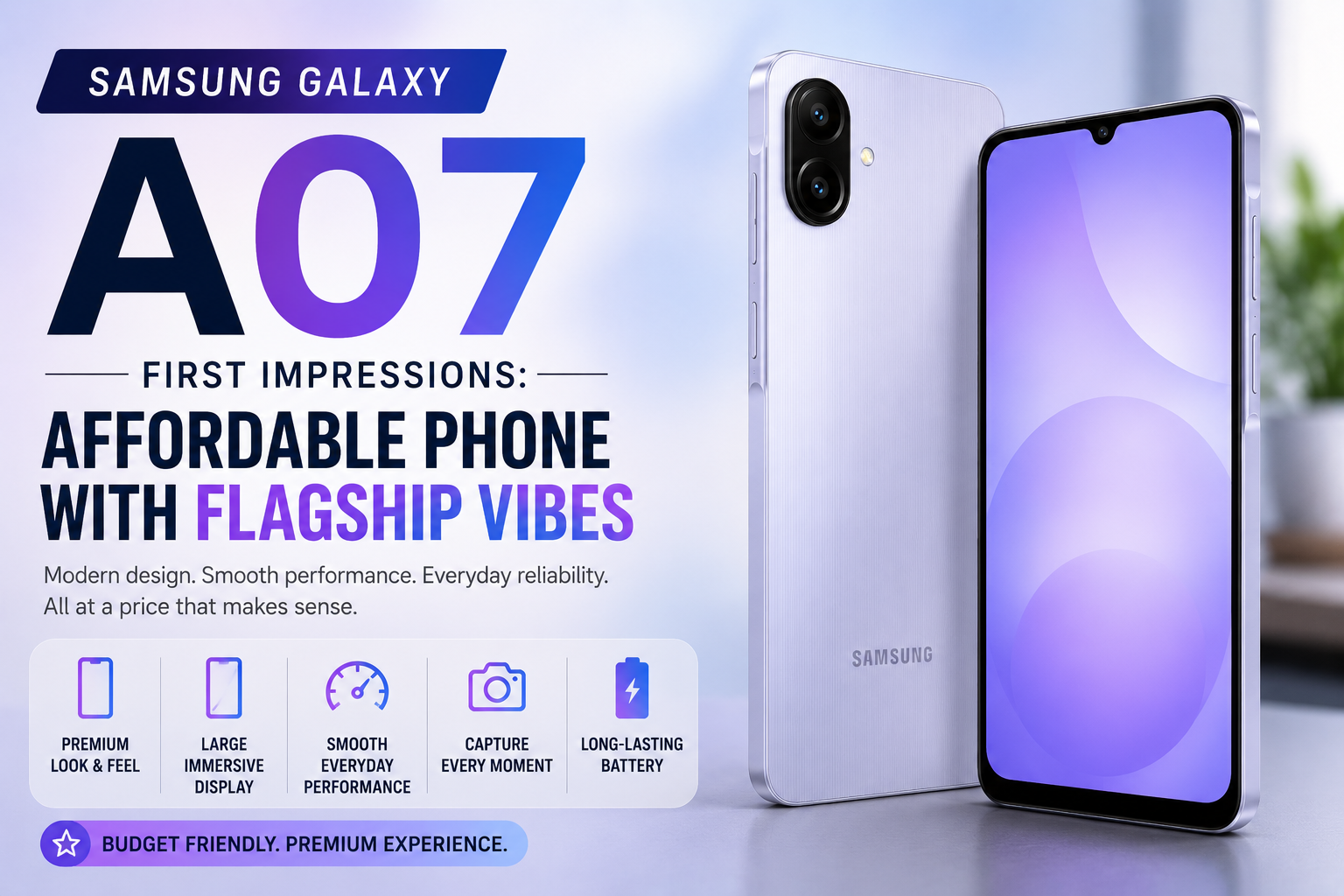 Samsung Galaxy A07 First Impressions: Affordable Phone With Flagship Vibes