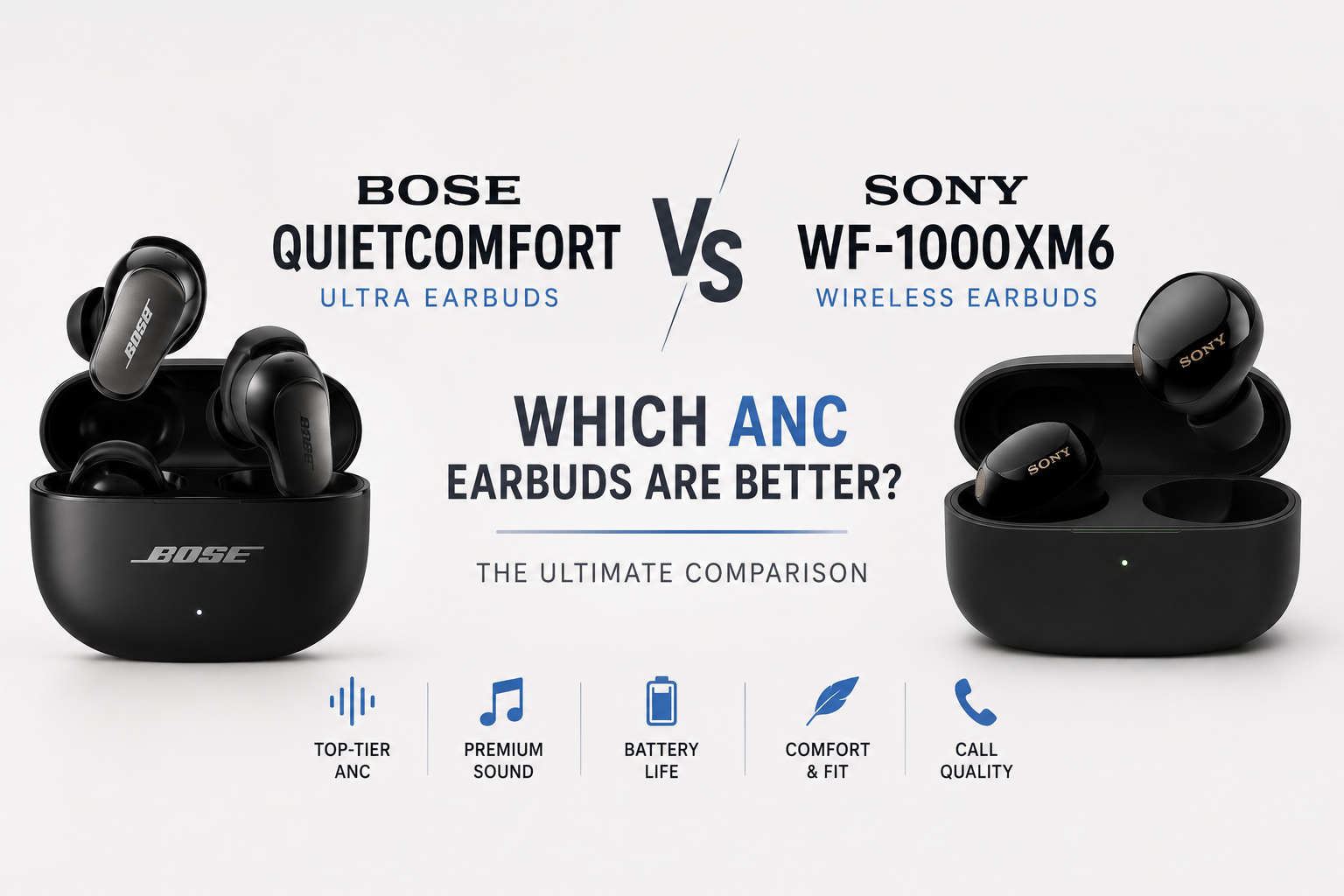 Bose QuietComfort Ultra Earbuds vs Sony WF-1000XM6 FAQ: Which ANC Earbuds Are Better?