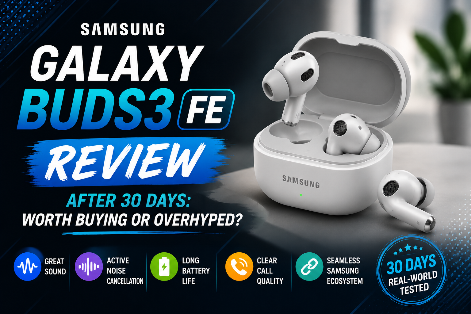 Samsung Galaxy Buds3 FE Review After 30 Days: Worth Buying or Overhyped?