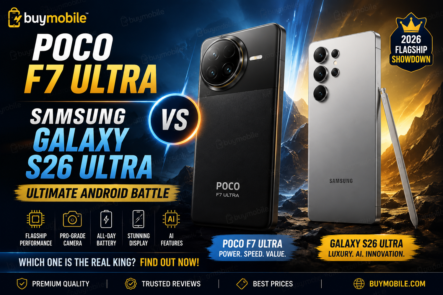 Poco F7 Ultra vs Samsung Galaxy S26 Ultra: Ultimate Android Battle