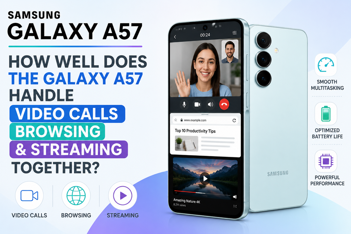 How Well Does the Galaxy A57 Handle Video Calls, Browsing and Streaming Together?