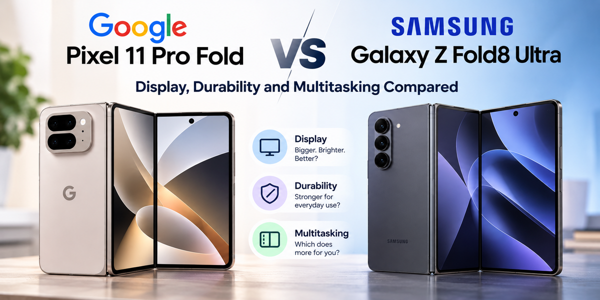 Google Pixel 11 Pro Fold vs Samsung Galaxy Z Fold8 Ultra: Display, Durability and Multitasking Compared
