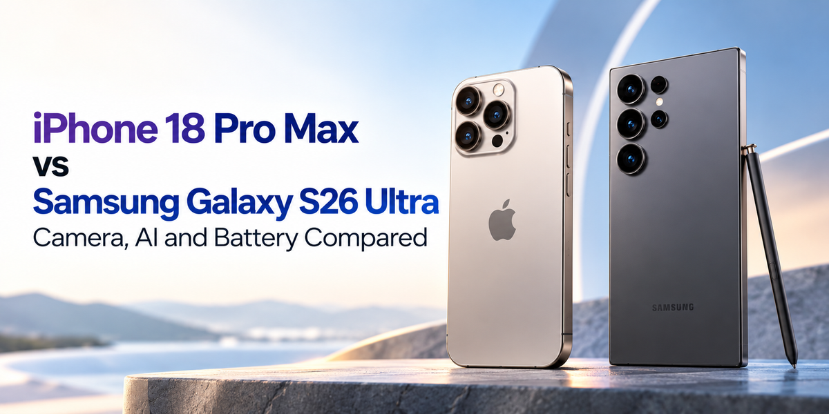 iPhone 18 Pro Max vs Samsung Galaxy S26 Ultra: Camera, AI and Battery