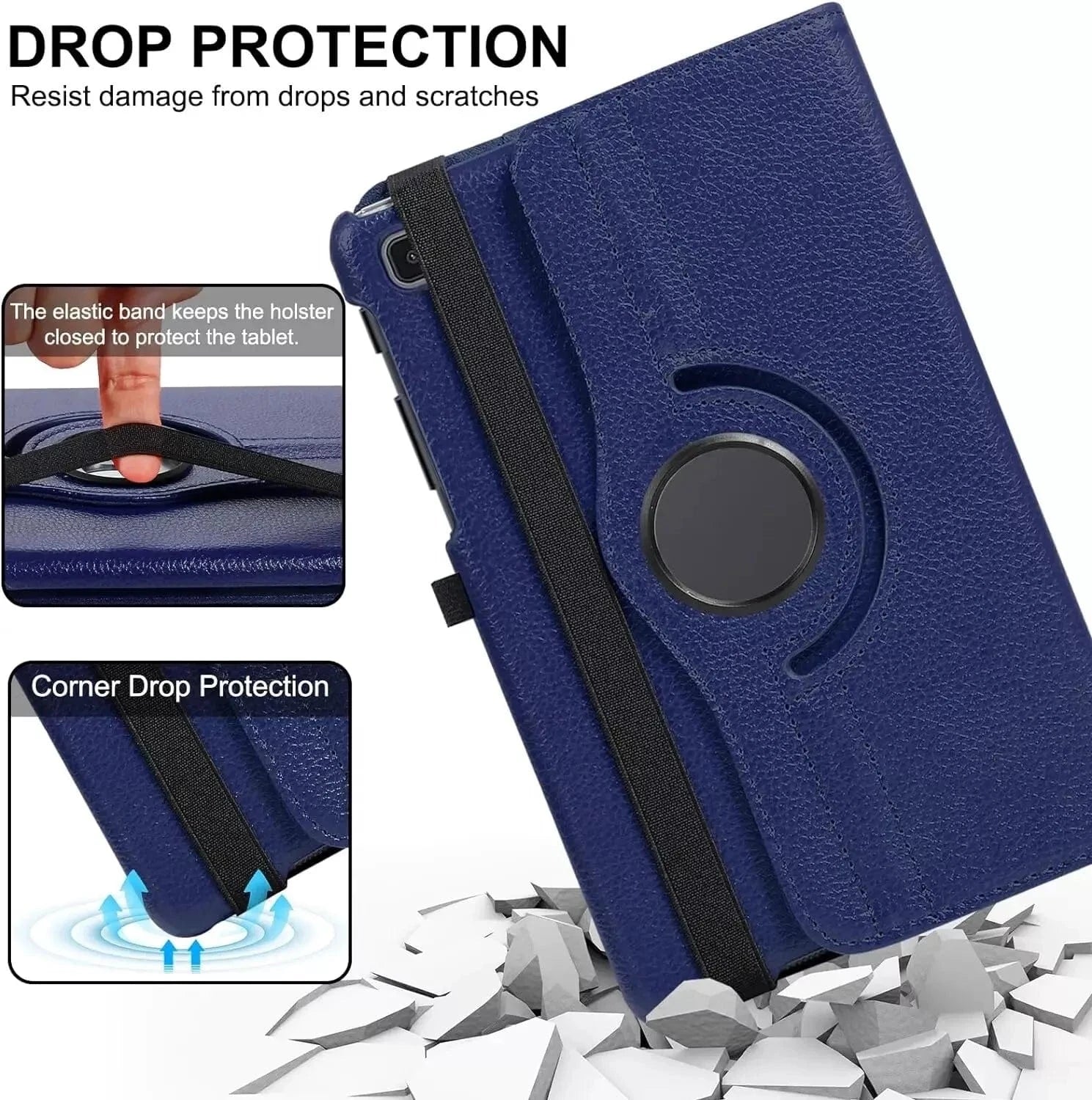 Techieexpert Generic Accessories 360 Rotating Leather Smart Case Cover For iPad Pro 10.5" - Red