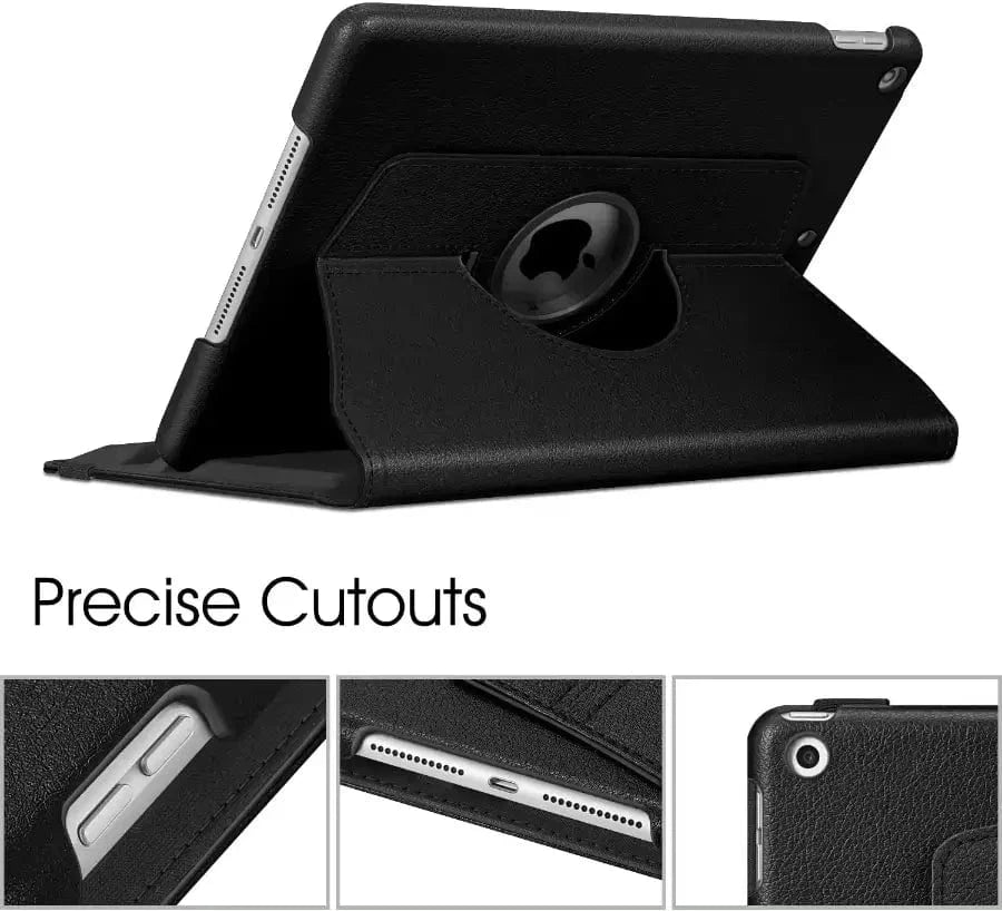 Techieexpert Generic Accessories 360 Rotating Leather Smart Case Cover For iPad Mini 5th Gen 7.9" - Red