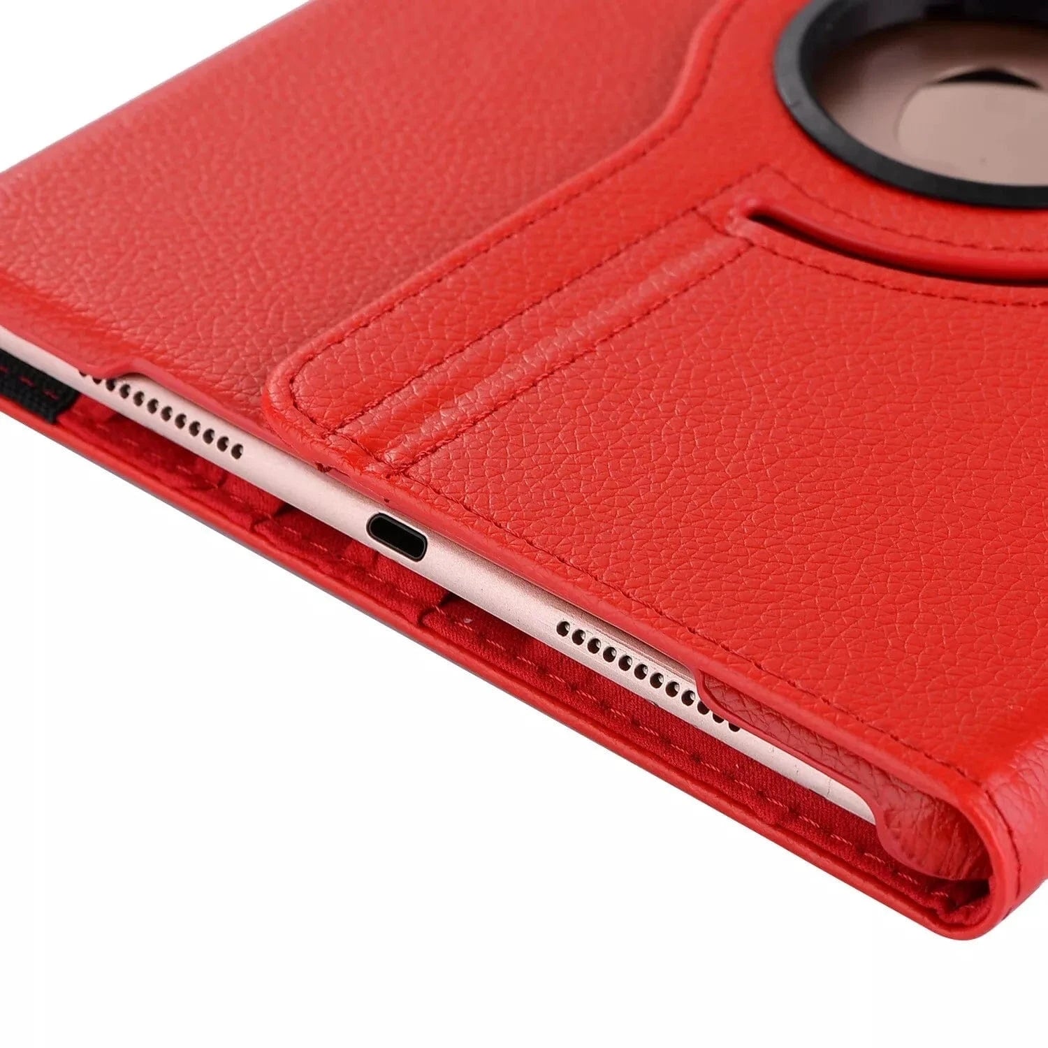 Techieexpert Generic Accessories 360 Rotating Leather Smart Case Cover For iPad 10th Gen 10.9" 2022 - Red