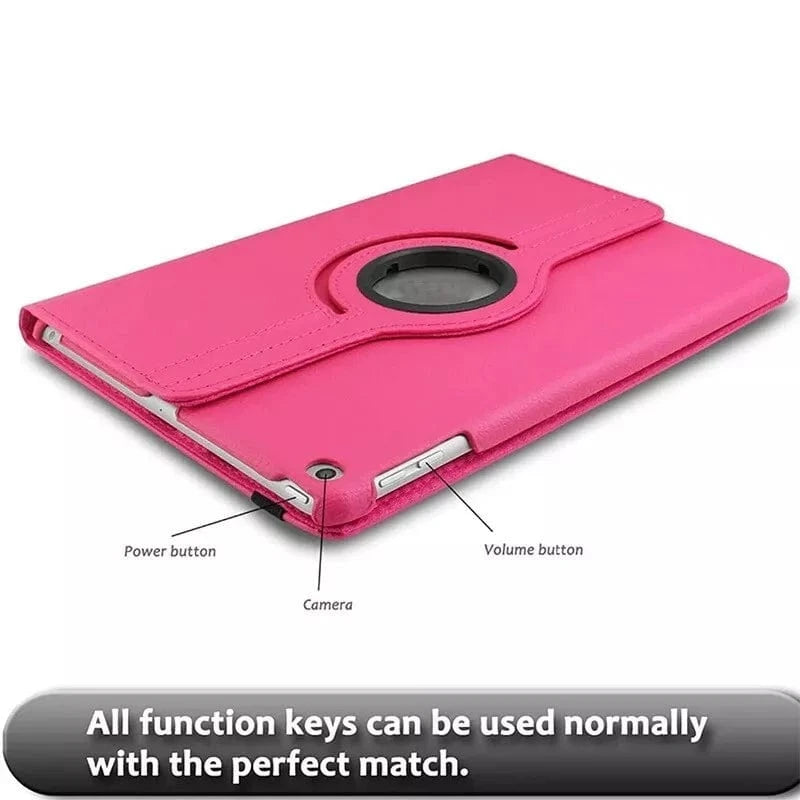 Techieexpert Generic Accessories 360 Rotating Leather Smart Case Cover For iPad Pro 12.9" 3rd Gen - Pink
