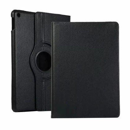 Techieexpert Generic Accessories 360 Rotating Leather Smart Case Cover For iPad 2 (2011) - Black