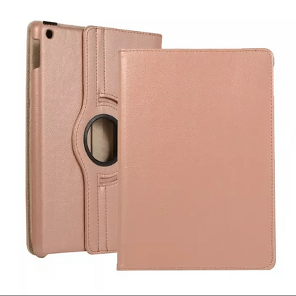 Techieexpert Generic Accessories 360 Rotating Leather Smart Case Cover For iPad 3 (2012) - Rose Gold